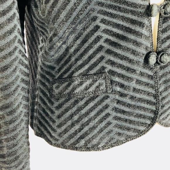 💼 Brenda French Rap Black Textured  Jacket 2 - Picture 7 of 8